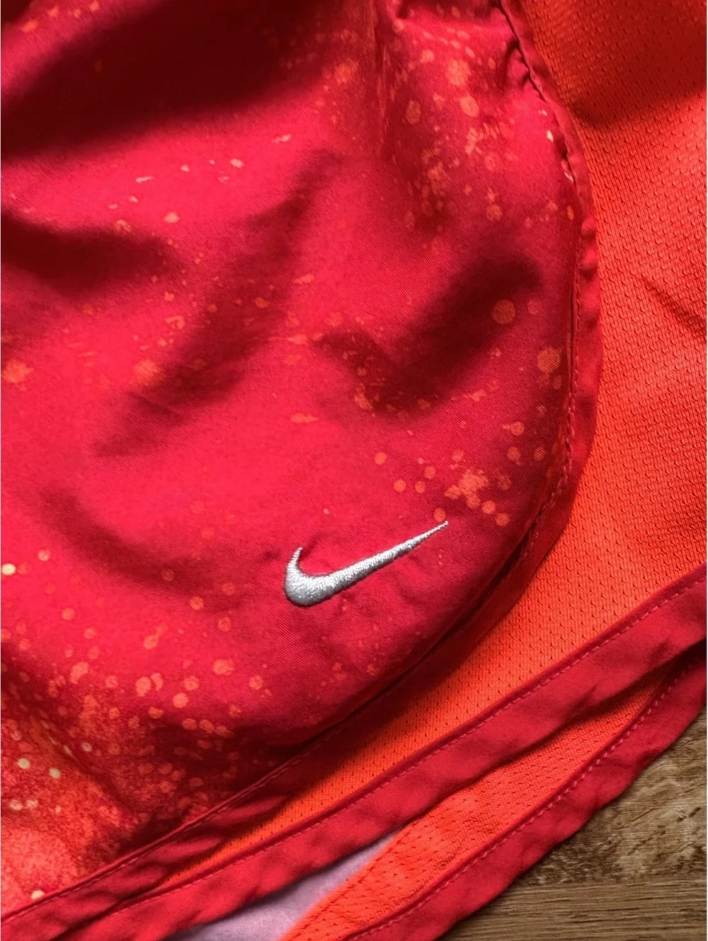 Nike Dri-FIT Women's Running Shorts Red Orange Size Small